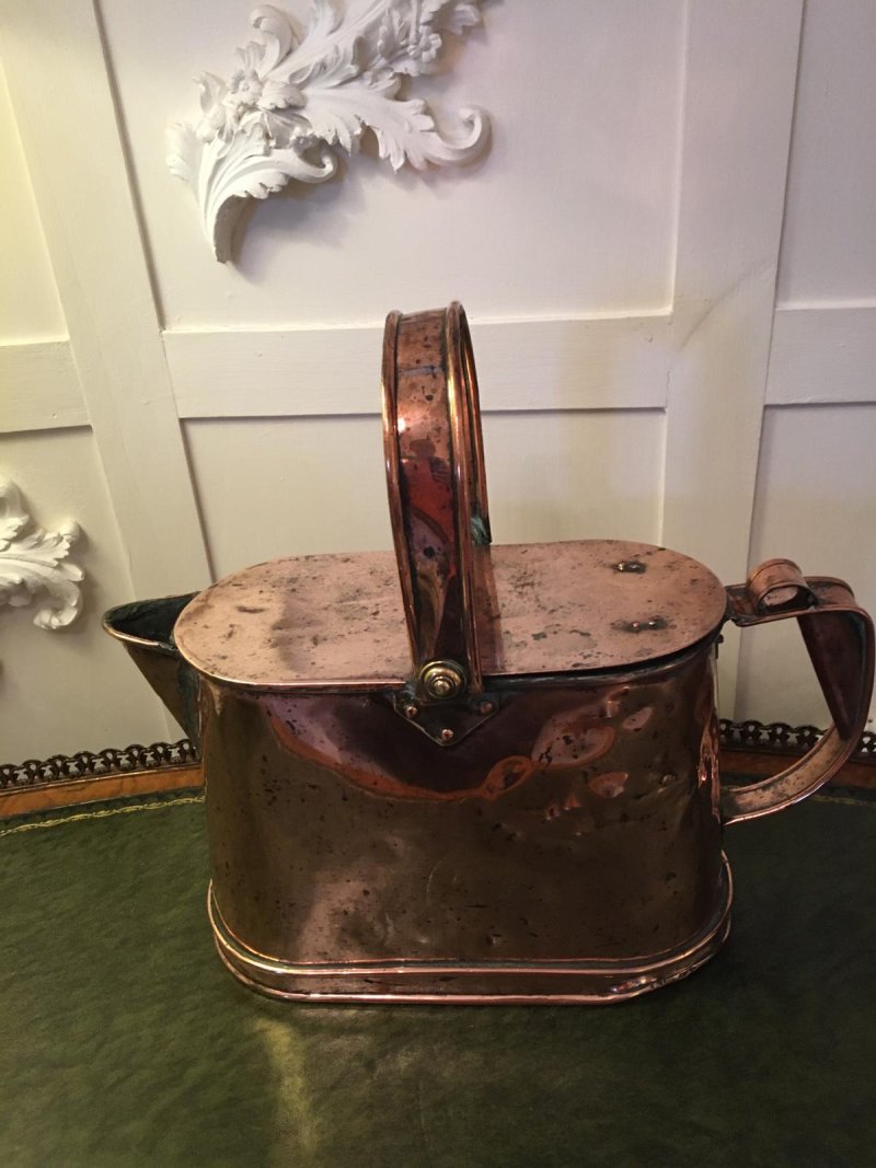 Quality Antique Victorian Copper Watering Can - Image 8